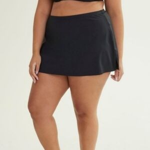 Christina Swim Skirt Bikini Bottoms Black Brief Swimsuit Plus Size 16